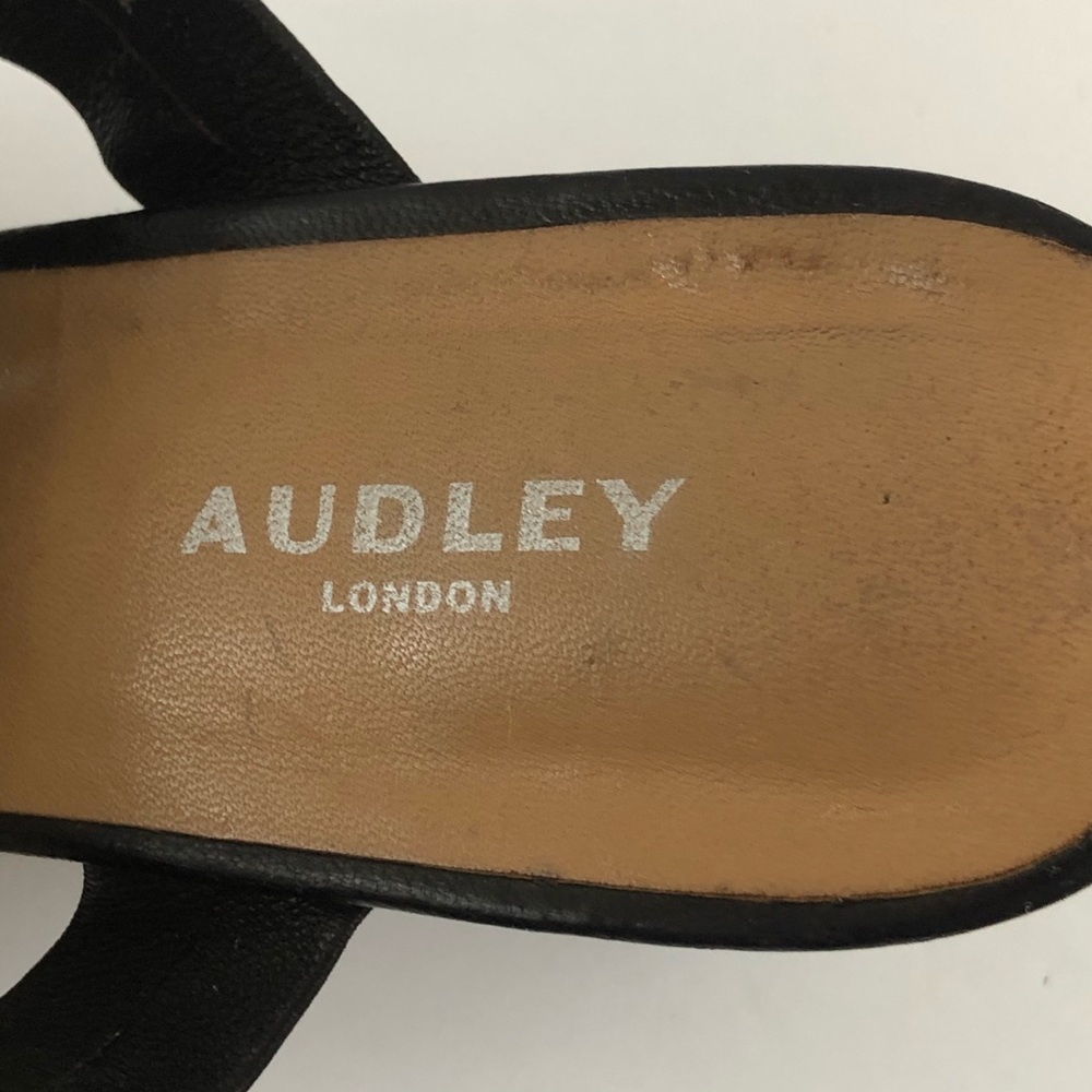 Audley London Sandals Womens 9.5 Brown Strappy Leather Cutout Heels Slingback - Picture 13 of 13
